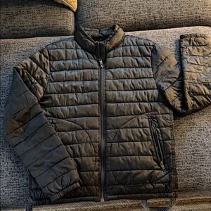 Zara Men's Charcoal Puffer Jacket